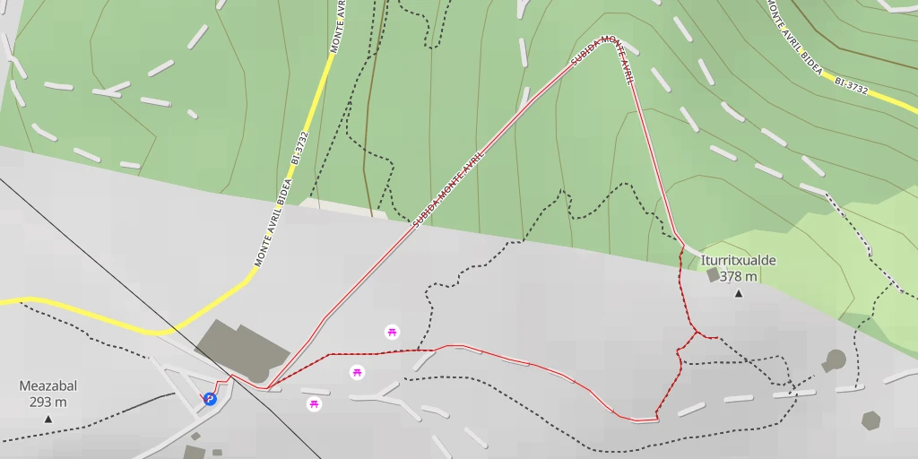 Carte de l'itinéraire :  Iturritxualde