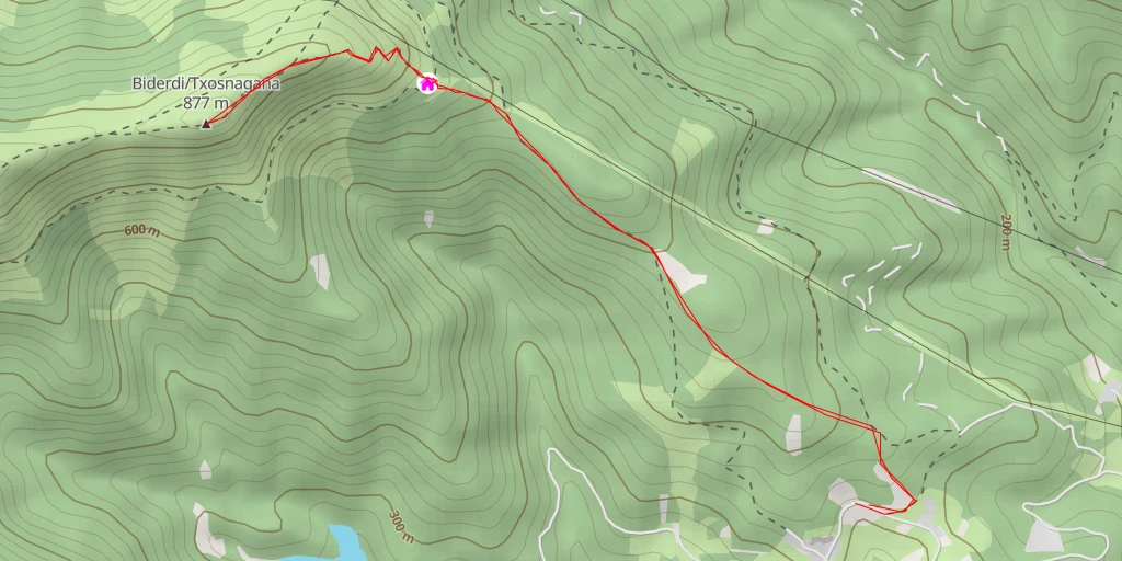 Carte de l'itinéraire :  Biderdi/Txosnagana