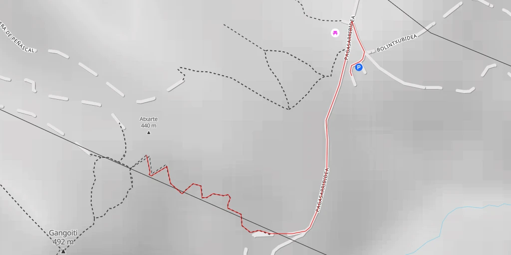 Carte de l'itinéraire :  Atxarte