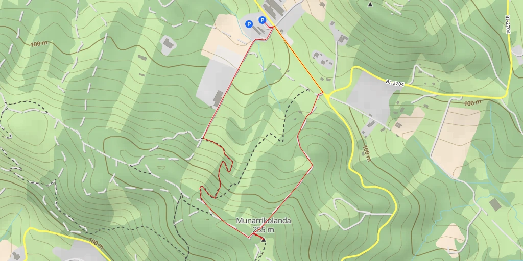 Map of the trail for Munarrikolanda