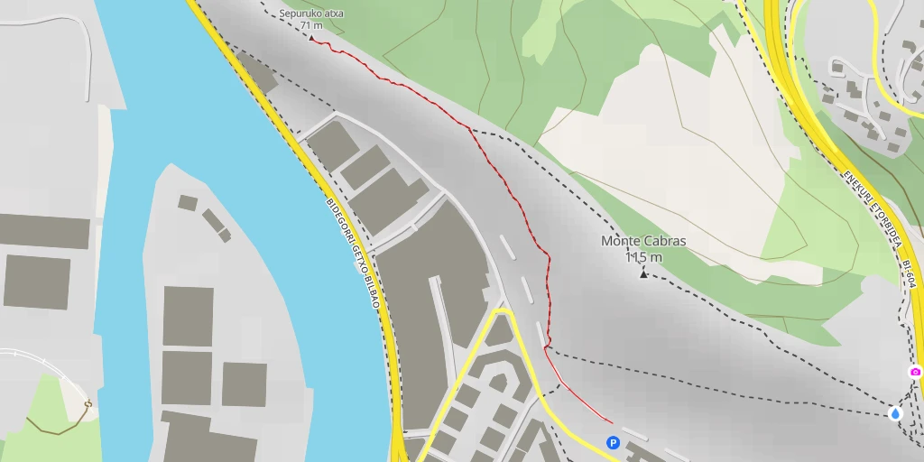 Map of the trail for Sepuruko atxa