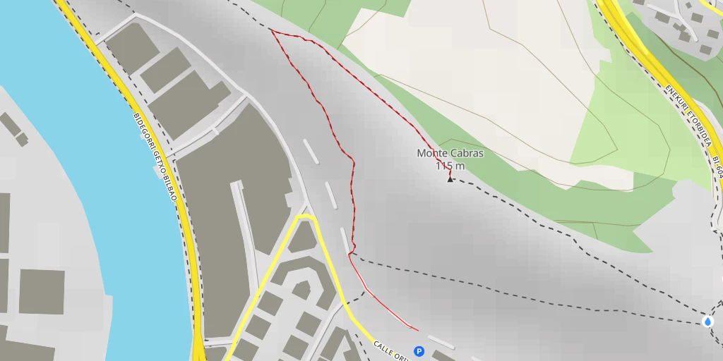 Map of the trail for Monte Cabras