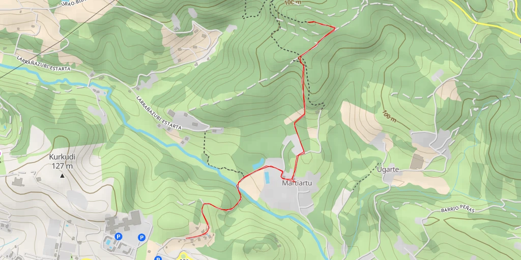 Map of the trail for Kukullaga