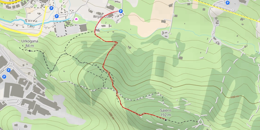 Map of the trail for Saierri