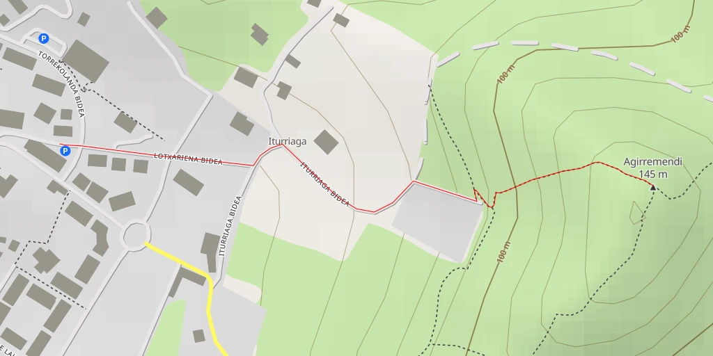 Map of the trail for Agirremendi