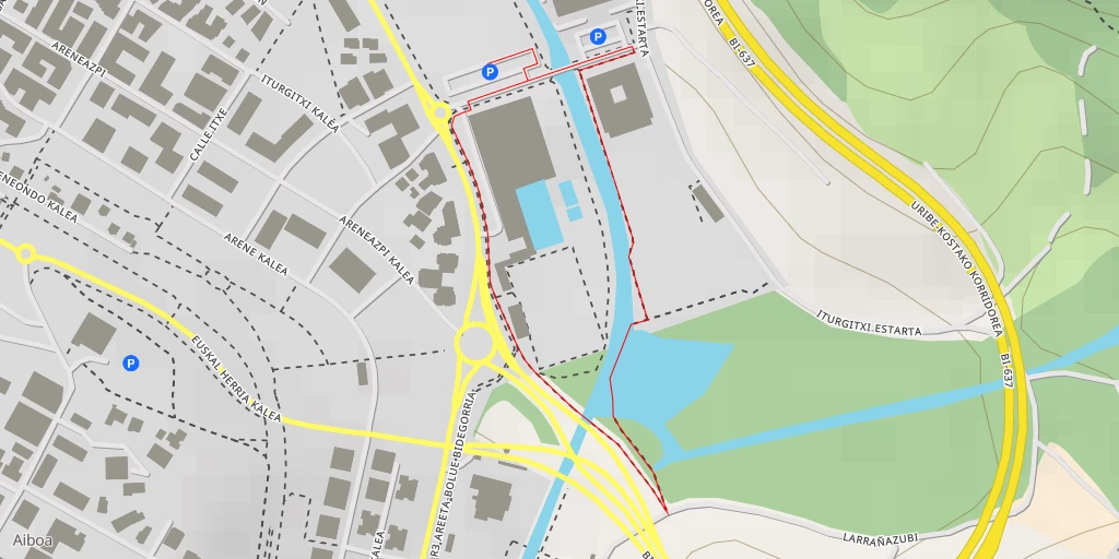 Map of the trail for Larrañazubi - Larrañazubi