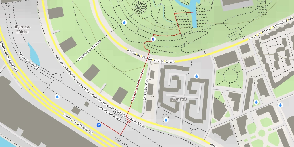 Map of the trail for Barakaldo