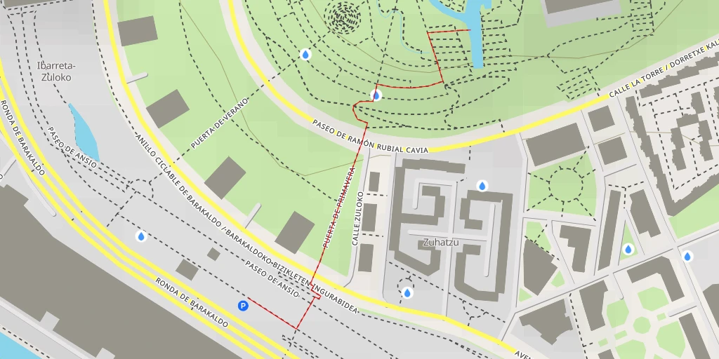 Map of the trail for Barakaldo