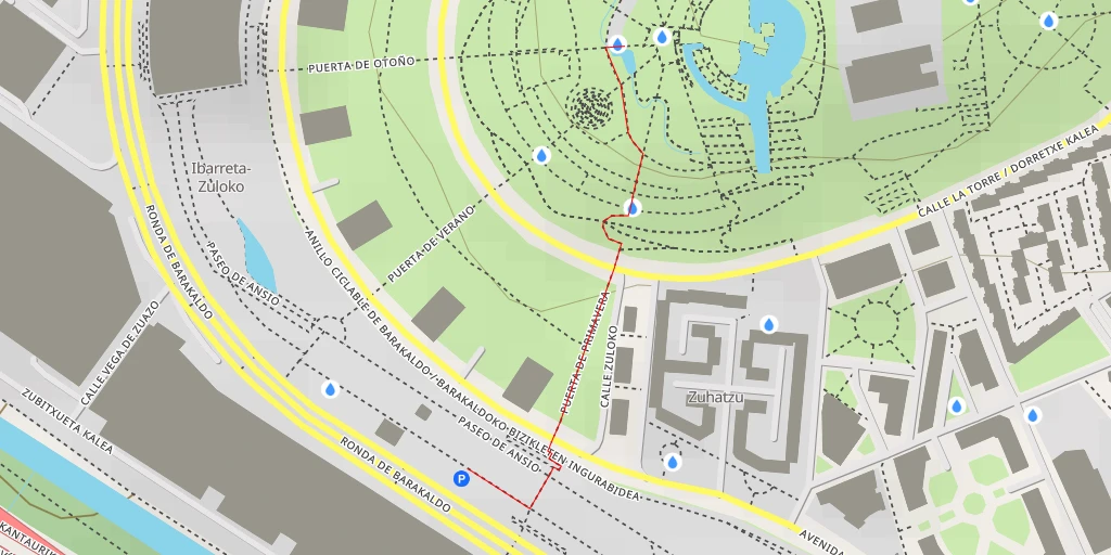 Map of the trail for Ramón Rubial Cavia parkea - Barakaldo