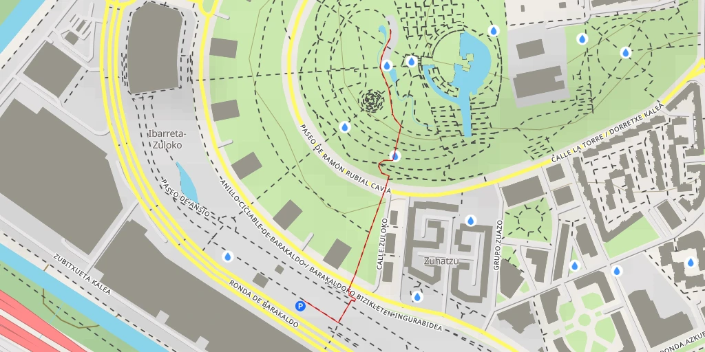 Map of the trail for Ramón Rubial Cavia parkea - Barakaldo