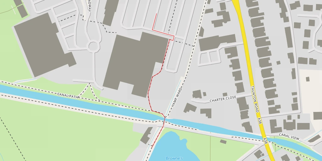 Map of the trail for Browne's Pond