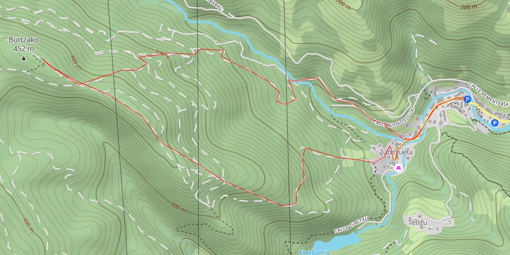 Carte de l'itinéraire :  Burtzako