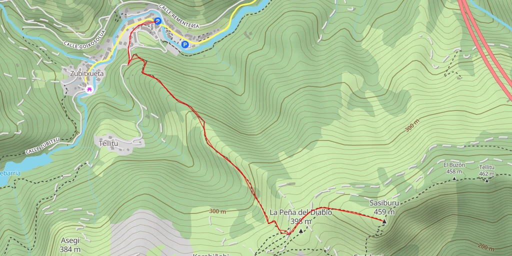 Carte de l'itinéraire :  Sasiburu