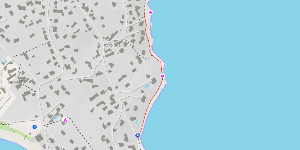 Map of the trail for AI - Rue de la Vanneresse - La Trinité-sur-Mer