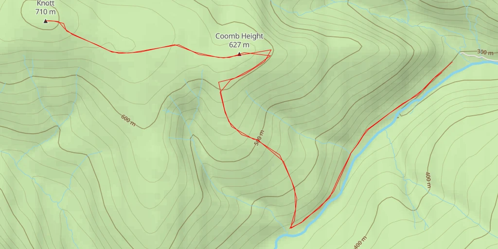 Carte de l'itinéraire :  Knott