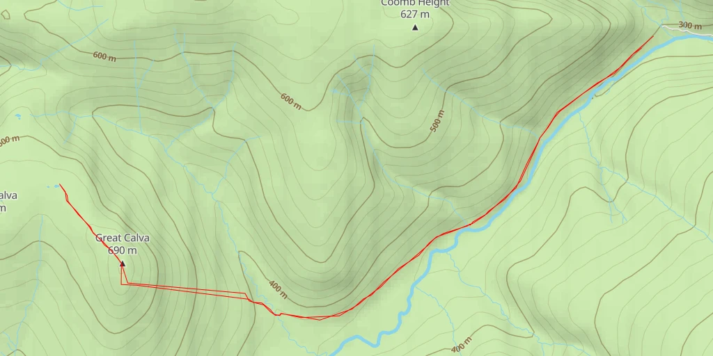 Map of the trail for Burn Tod