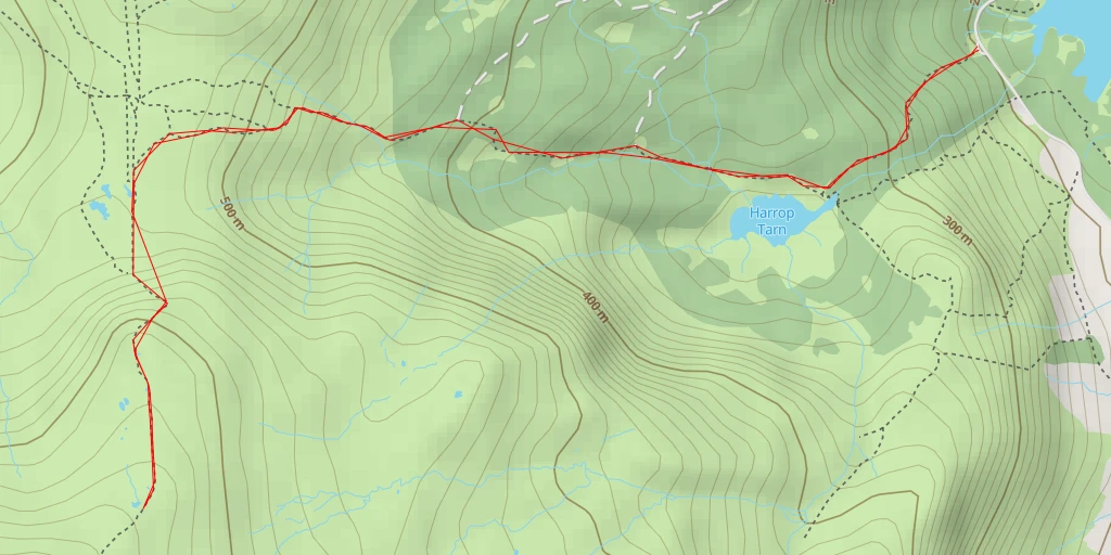 Map of the trail for Standing Crag