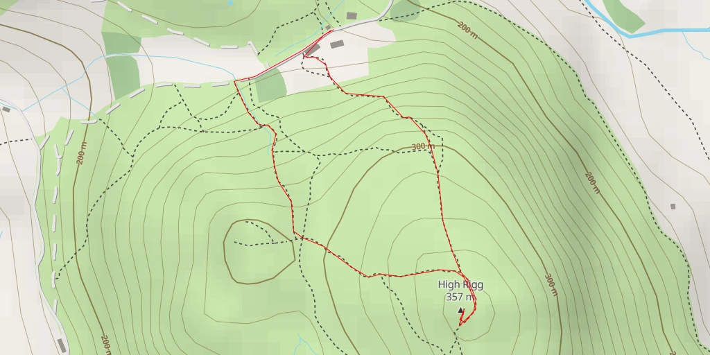 Carte de l'itinéraire :  High Rigg