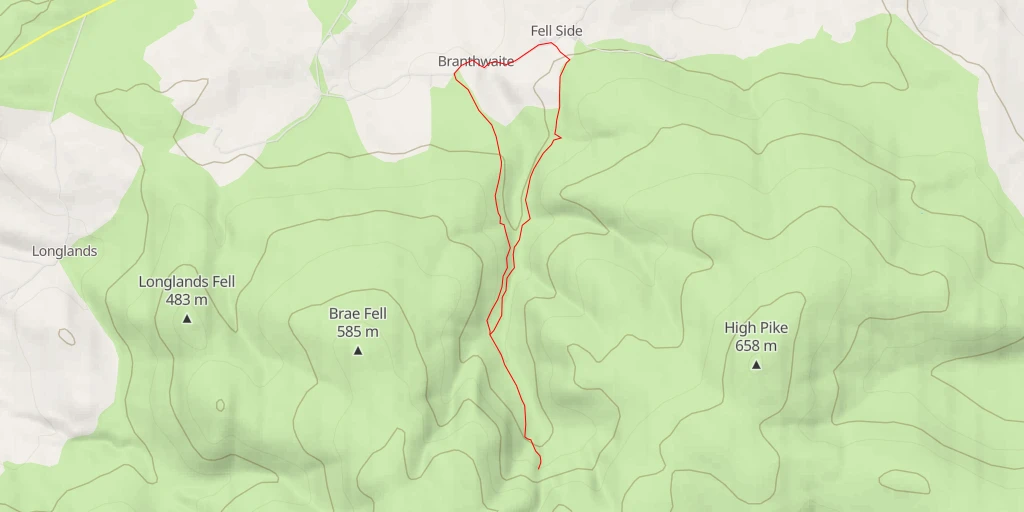 Carte de l'itinéraire :  60 Fathom Level - Cumbrian Way