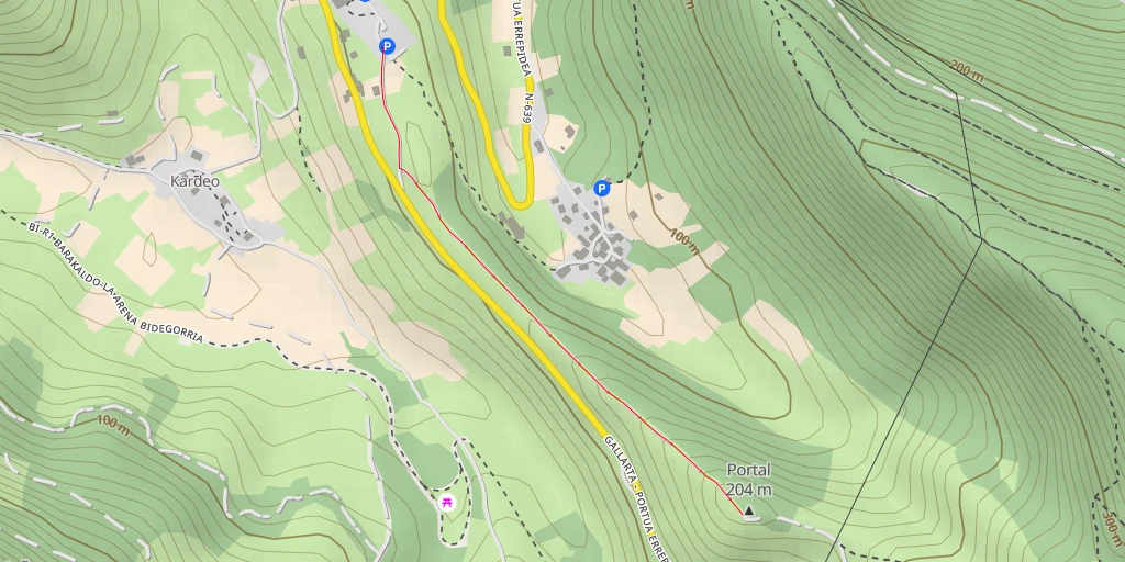 Map of the trail for Portal