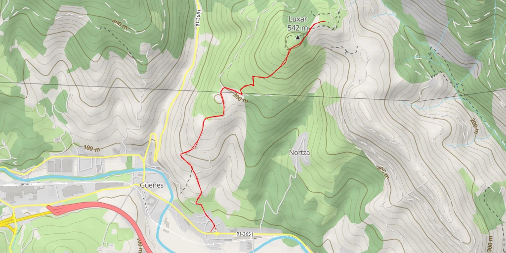 Map of the trail for Pico del Balde