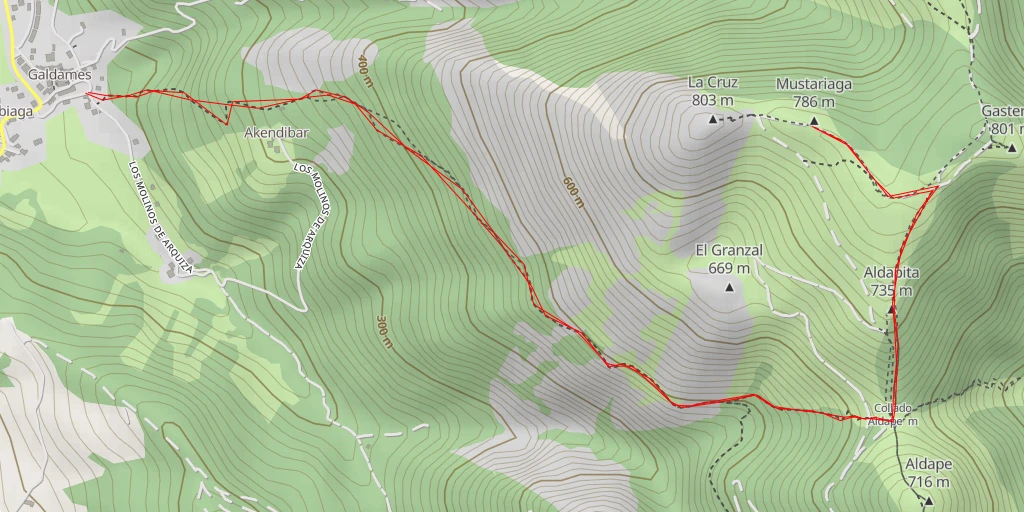 Carte de l'itinéraire :  Mustariaga