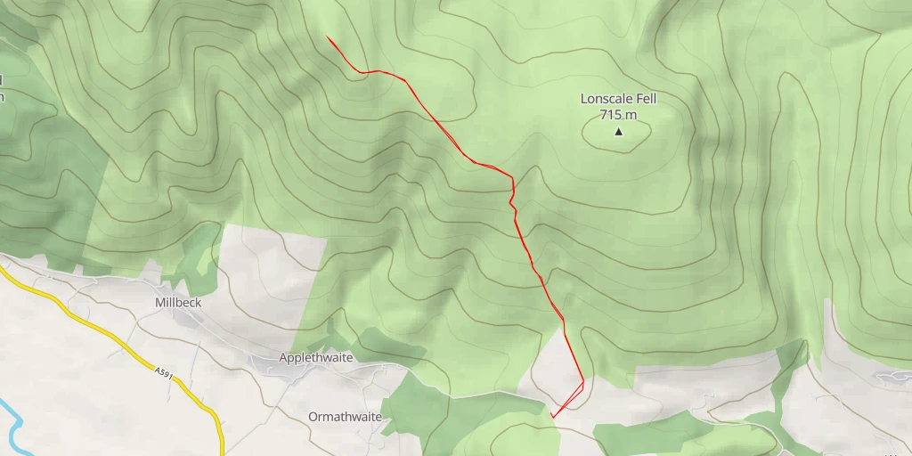 Carte de l'itinéraire :  Skiddaw Little Man