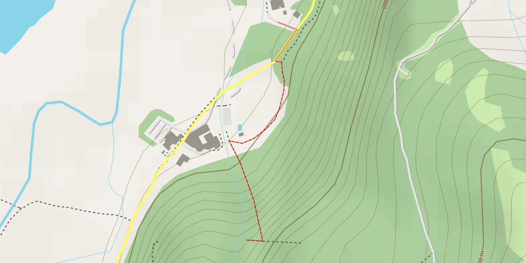 Map of the trail for Lodore Falls