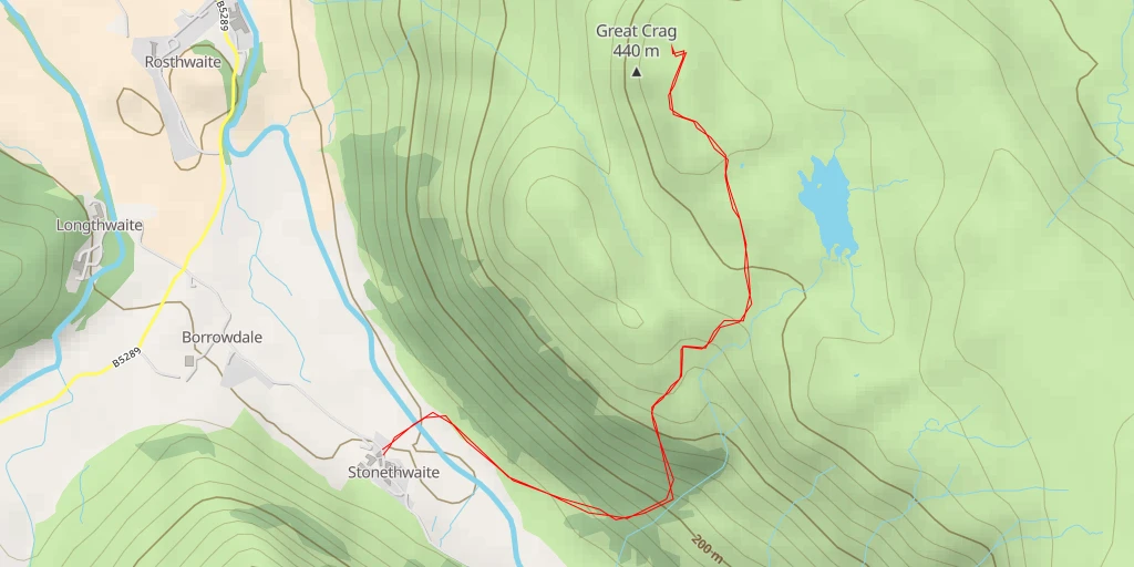 Map of the trail for Great Crag