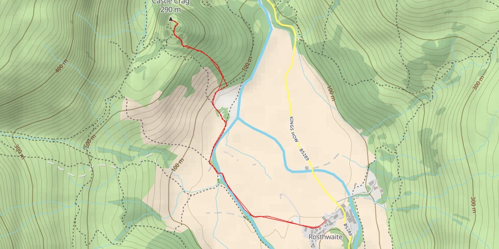 Carte de l'itinéraire :  Castle Crag