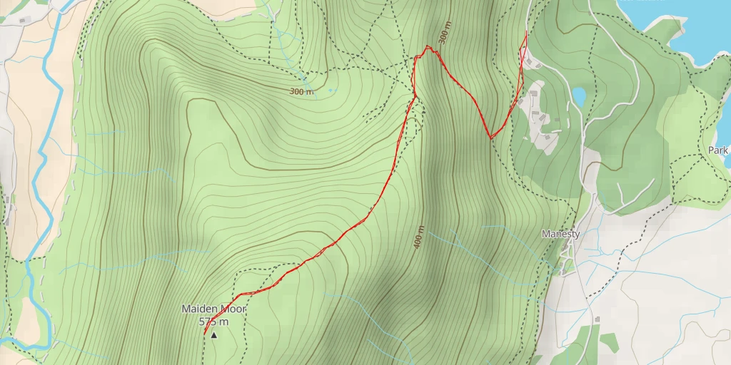 Carte de l'itinéraire :  Maiden Moor