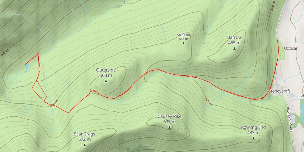 Map of the trail for Altura South Trail