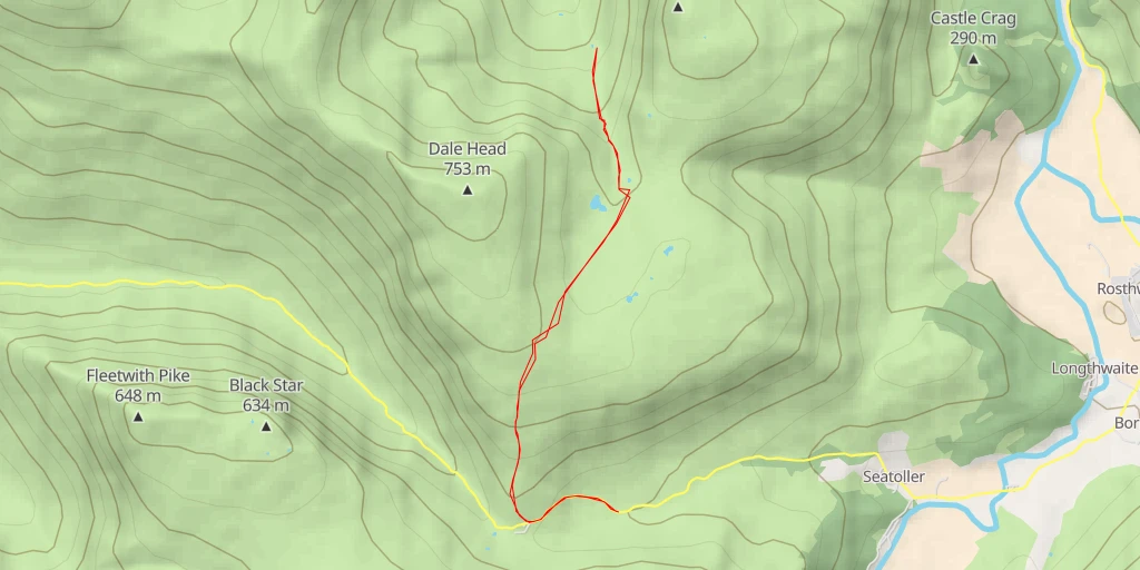 Carte de l'itinéraire :  Honister Pass