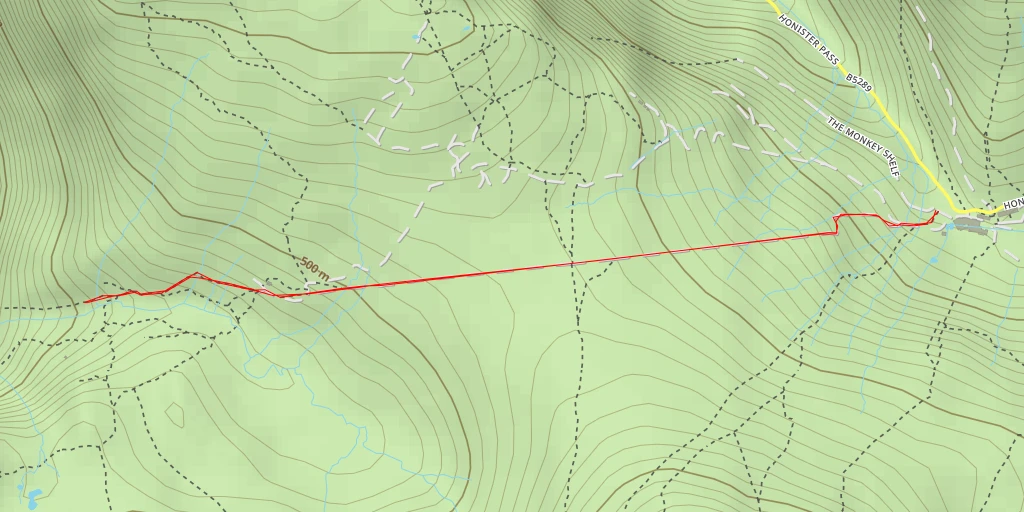 Map of the trail for Dubs Incline