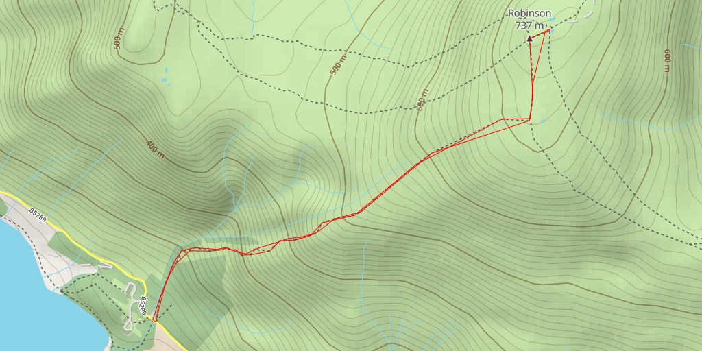 Map of the trail for Red Gill