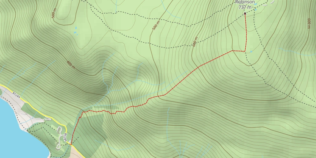 Map of the trail for Robinson