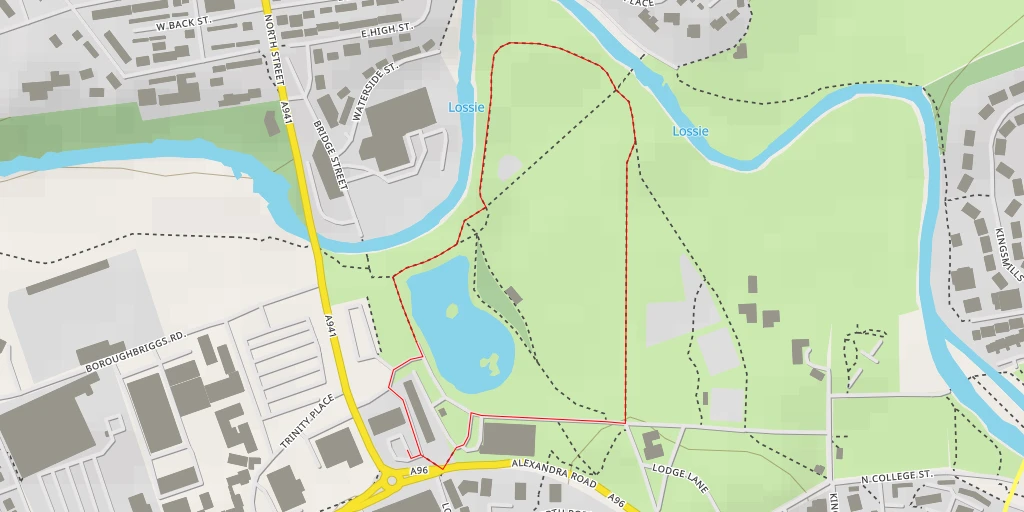 Map of the trail for Lossie