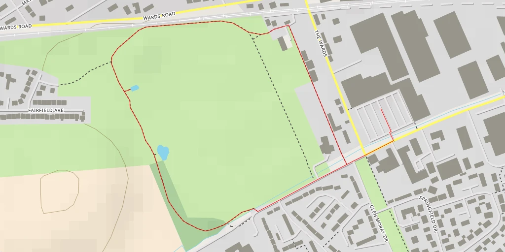 Map of the trail for Wards Road - Wards Road