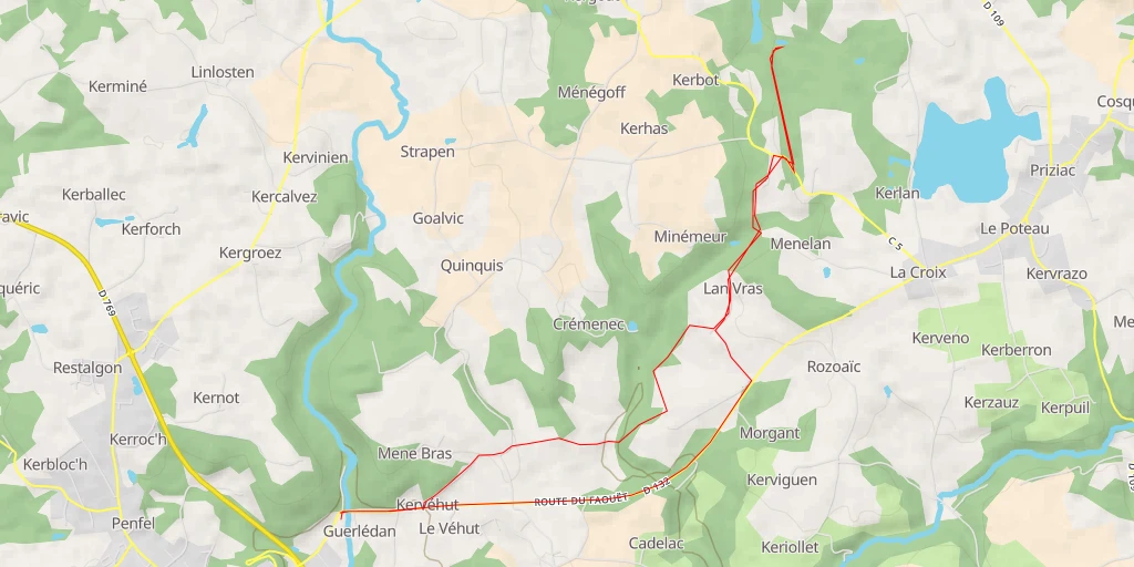 Map of the trail for C 5 - C 5