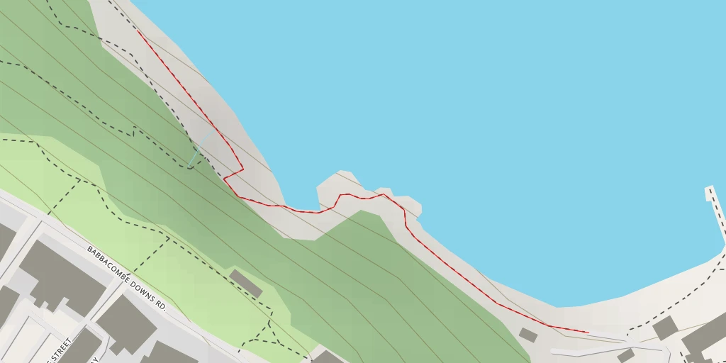 Map of the trail for Babbacombe Downs Road