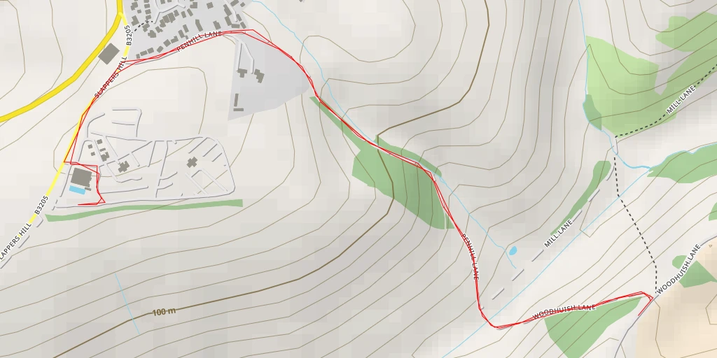 Map of the trail for Hillhead Caravan Club Site - Slappers Hill