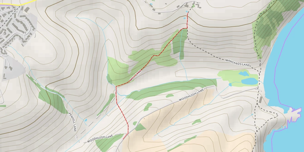 Map of the trail for Southdown Farm - Mill Lane - South Hams