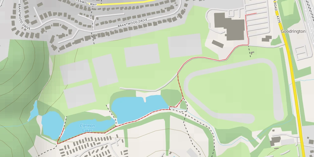 Map of the trail for Hoburne Holiday Park - Drake Drive