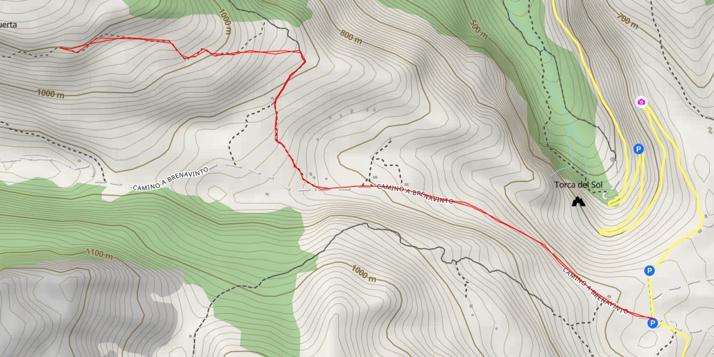 Map of the trail for Camino a Brenavinto - Camino a Brenavinto - Soba