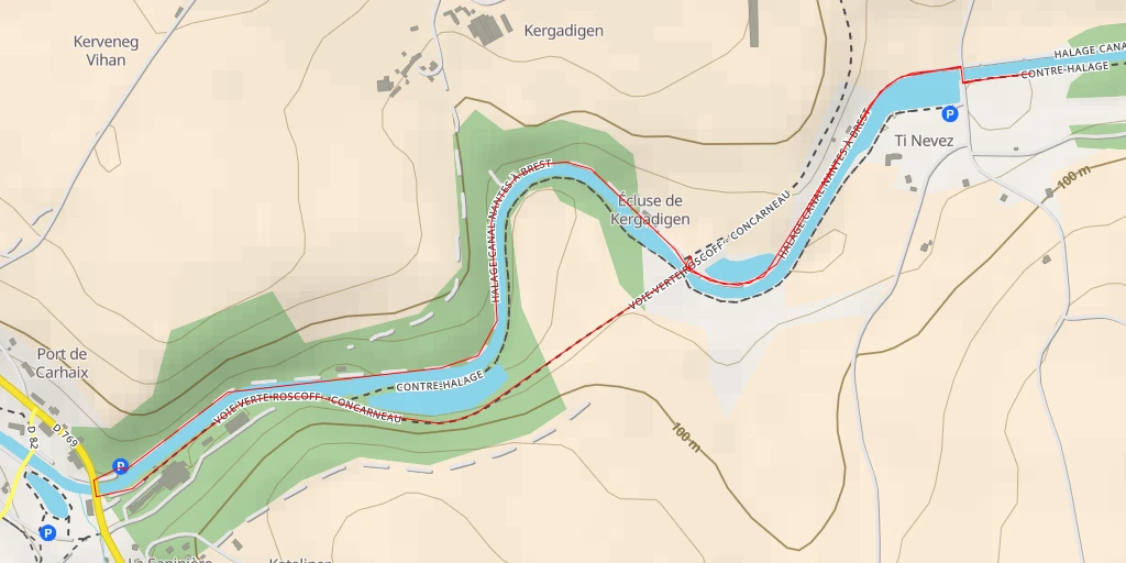 Map of the trail for Contre-Halage - Contre-Halage