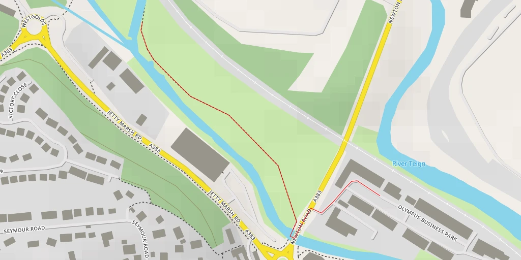 Map of the trail for Jetty Marsh Local Nature Reserve - Newton Road - Teignbridge