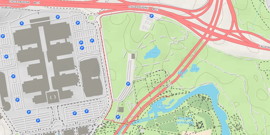 Map of the trail for Pasaje Azul - M-12 - Madrid