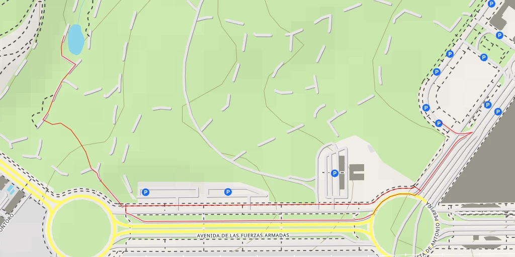 Map of the trail for Avenida de las Fuerzas Armadas - Madrid