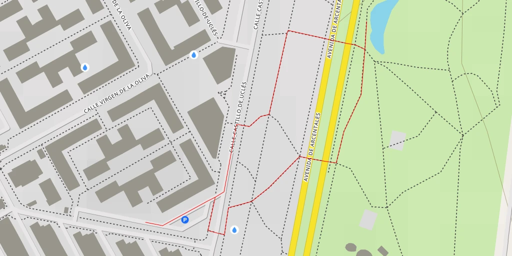 Map of the trail for Avenida de Arcentales - Madrid