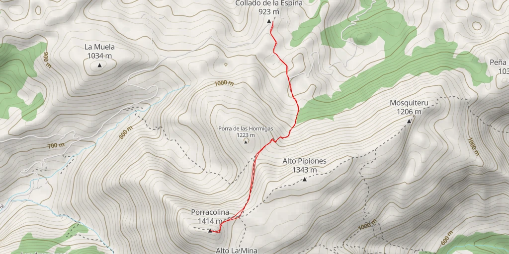 Map of the trail for Porracolina